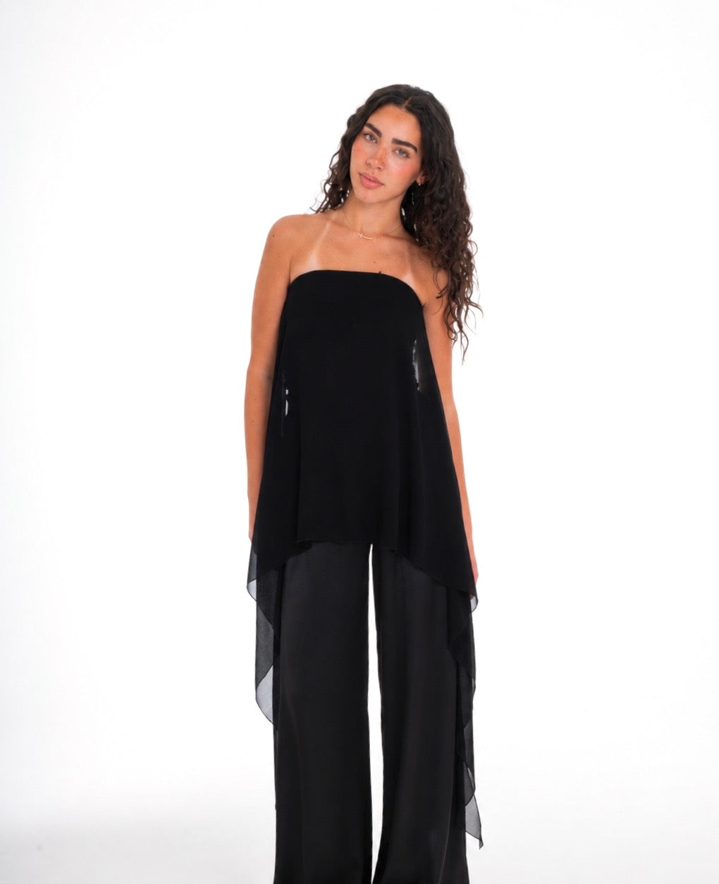Black Chiffon Top