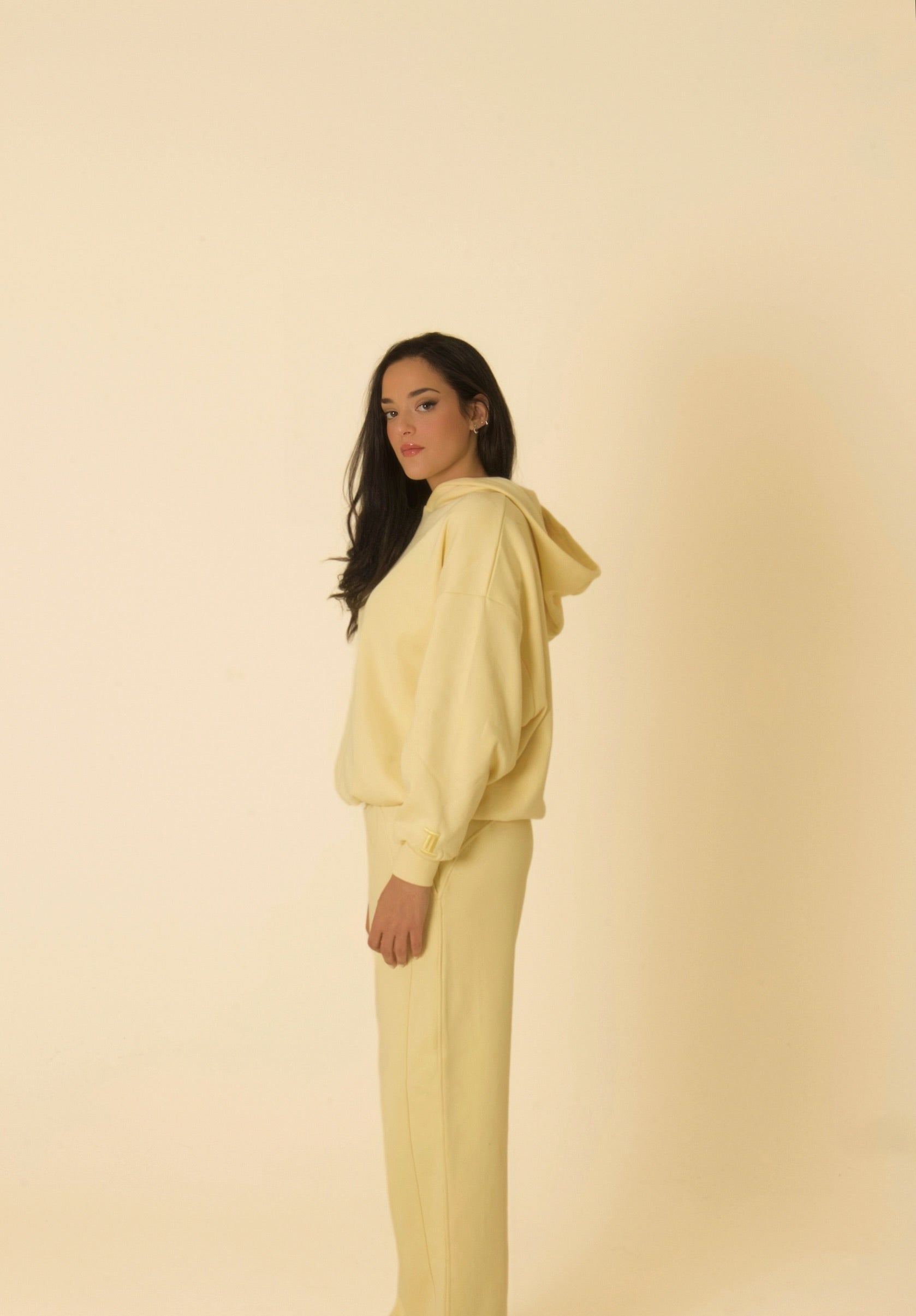 Pastel Yellow Hoodie Set