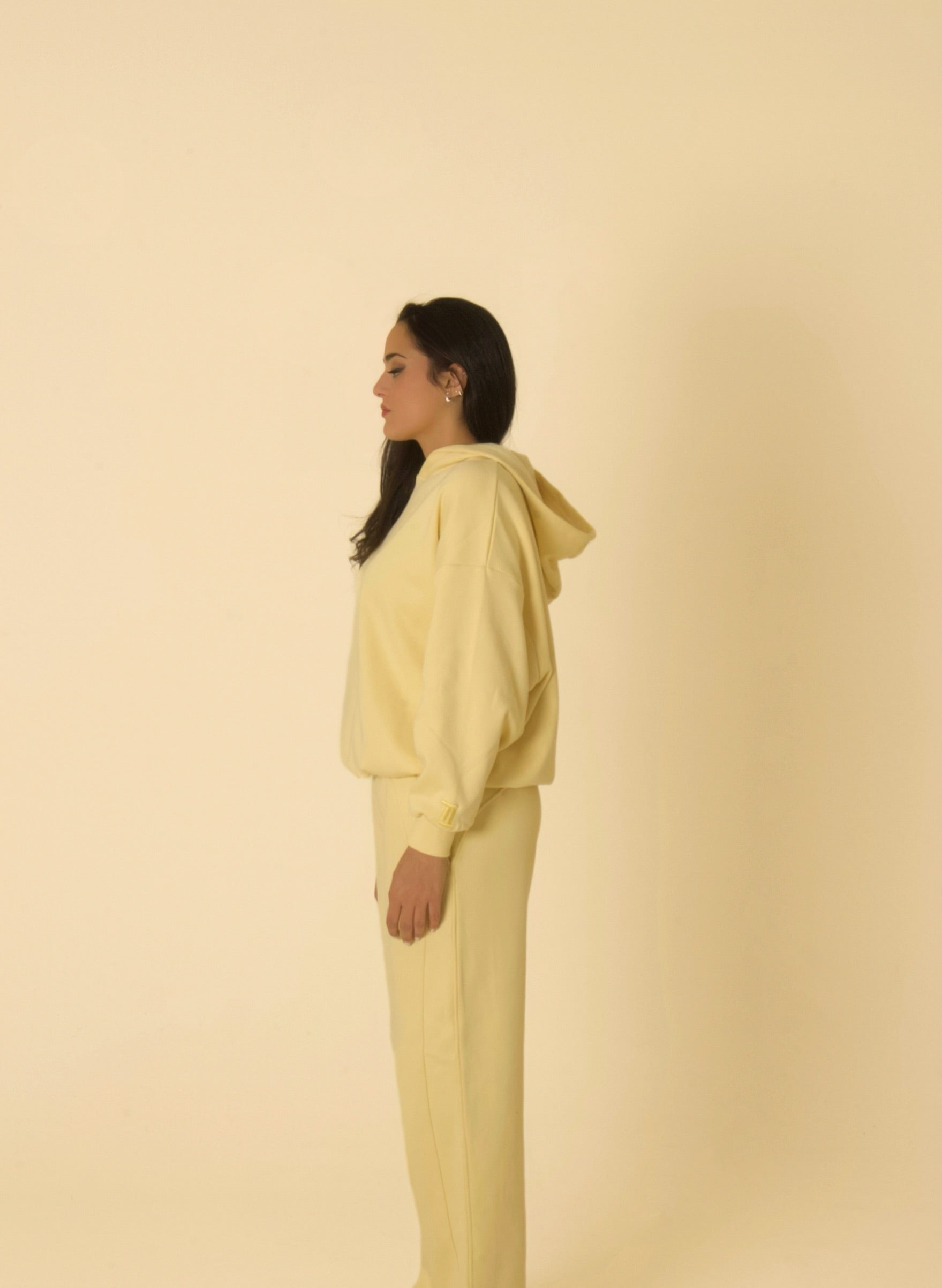 Pastel Yellow Hoodie Set