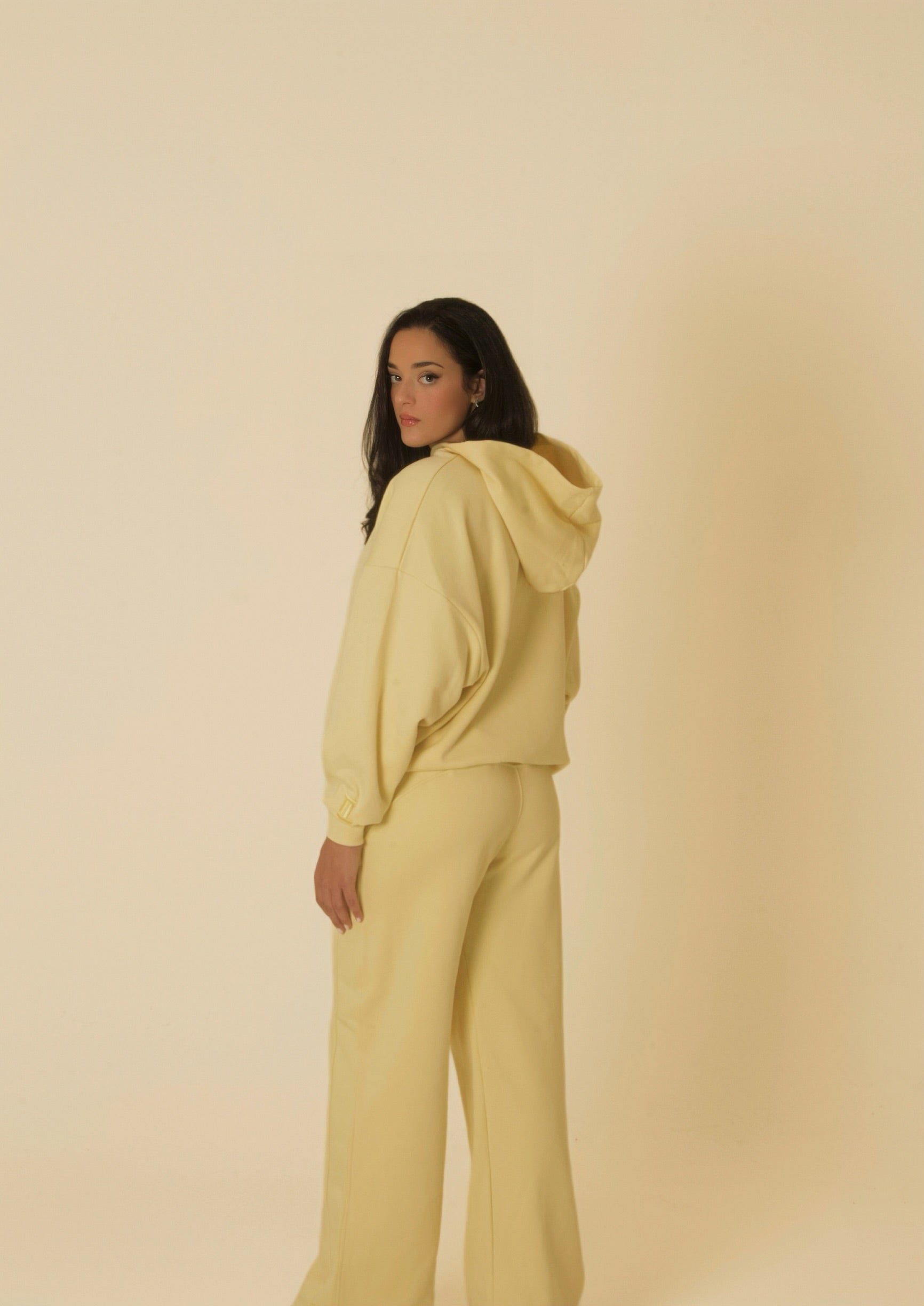 Pastel Yellow Hoodie Set