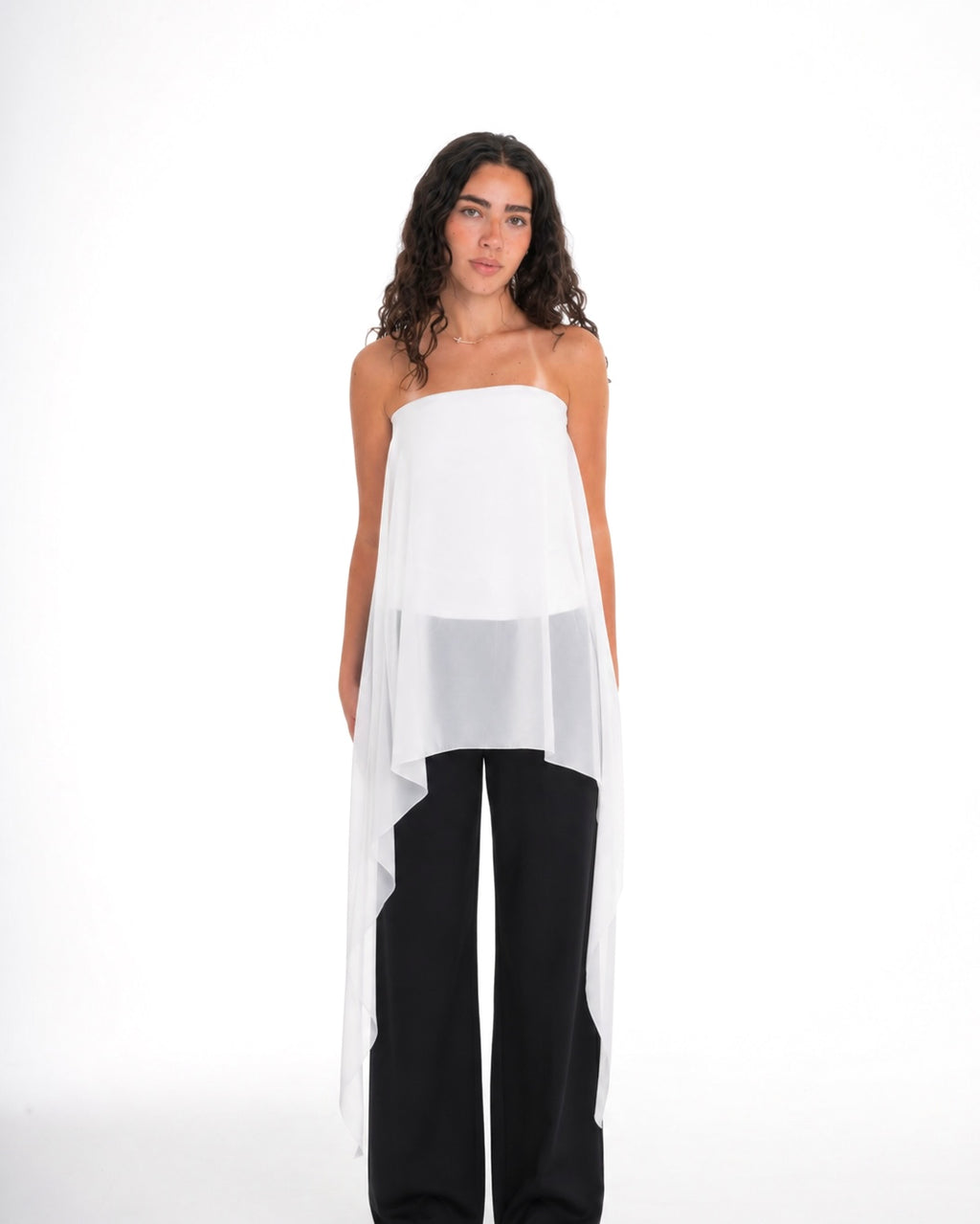 White Chiffon Top