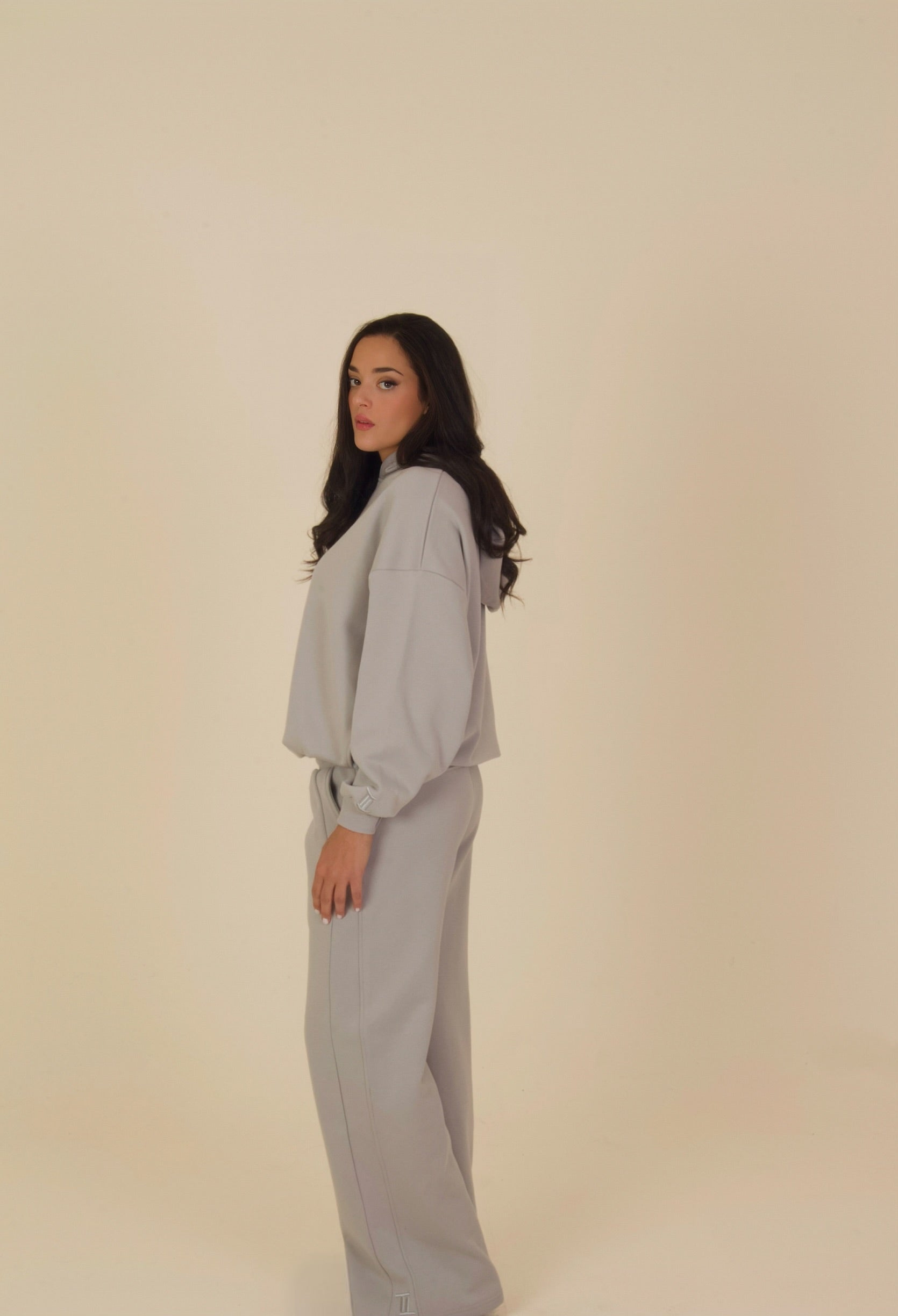 Pastel Grey Hoodie Set