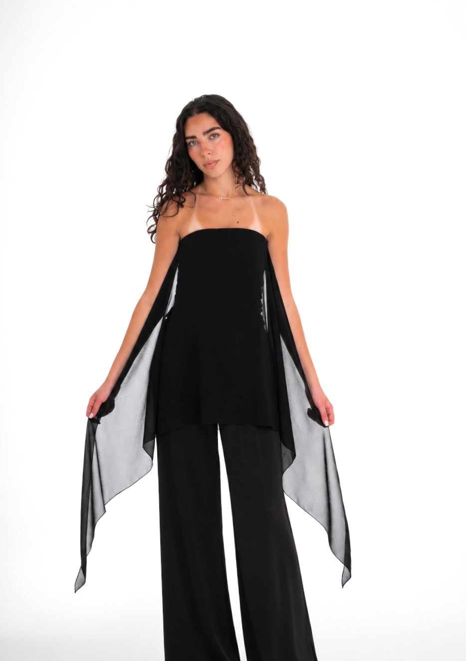 Black Chiffon Top