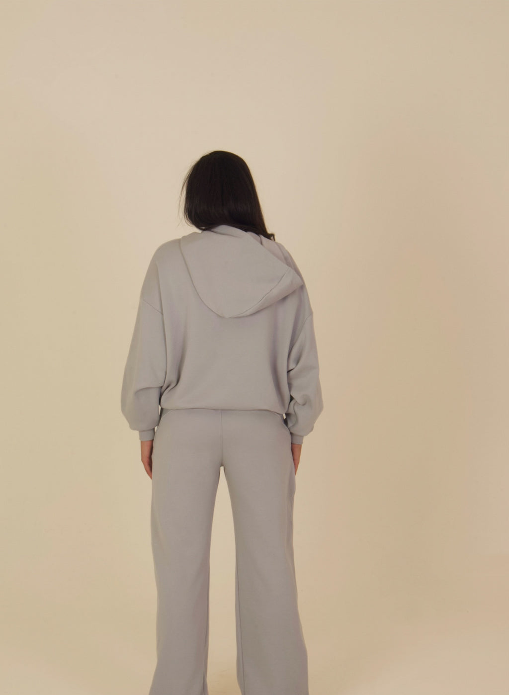 Pastel Grey Hoodie Set