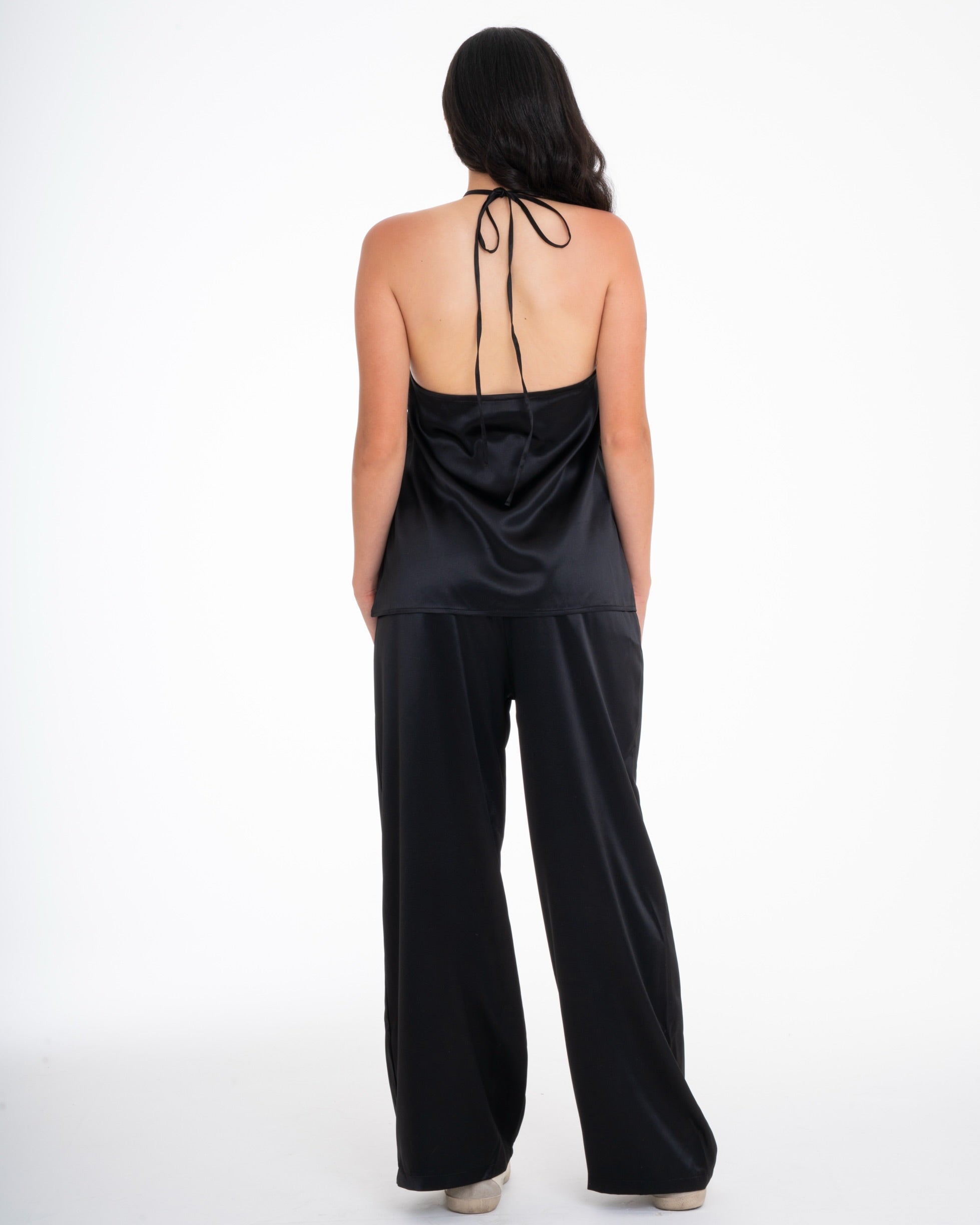 The Black Satin Set