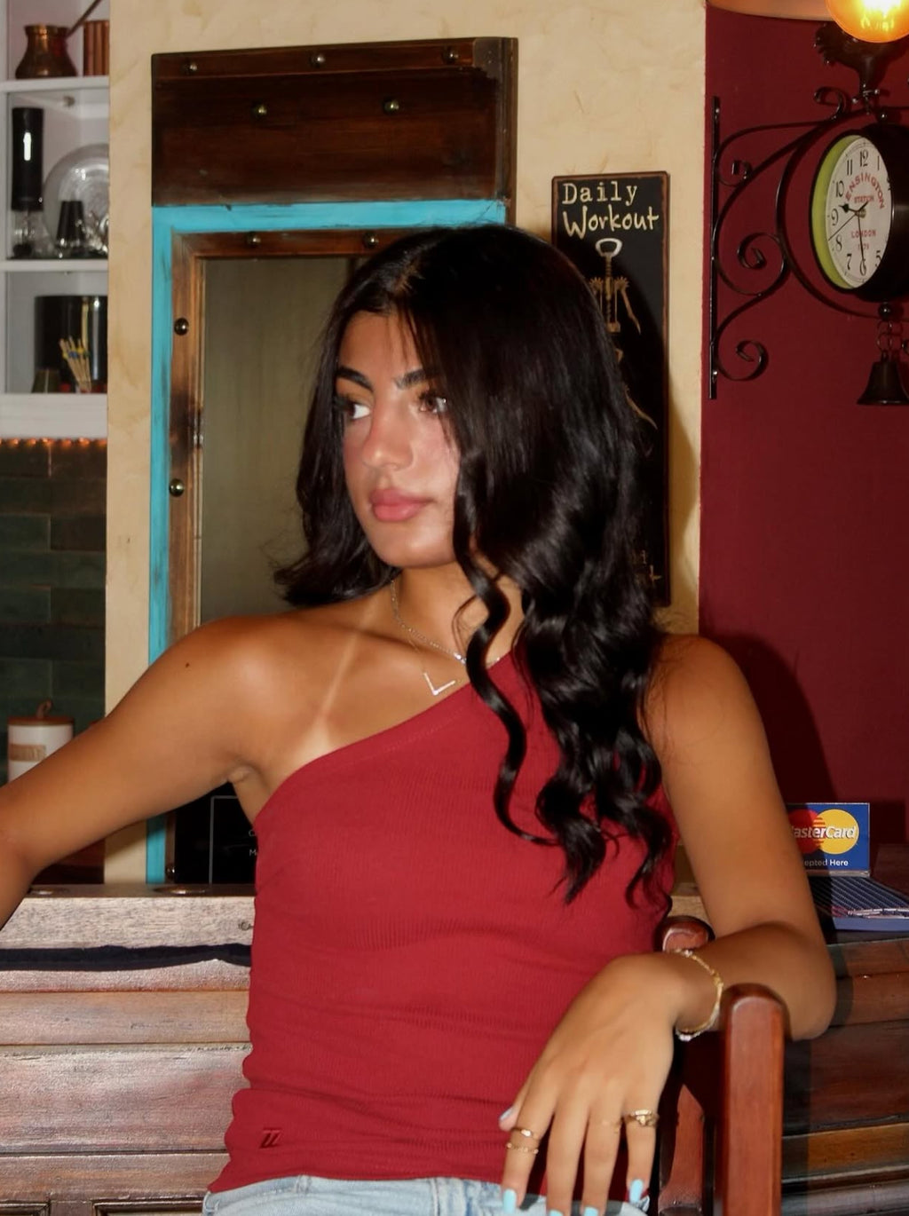 Red One Shoulder