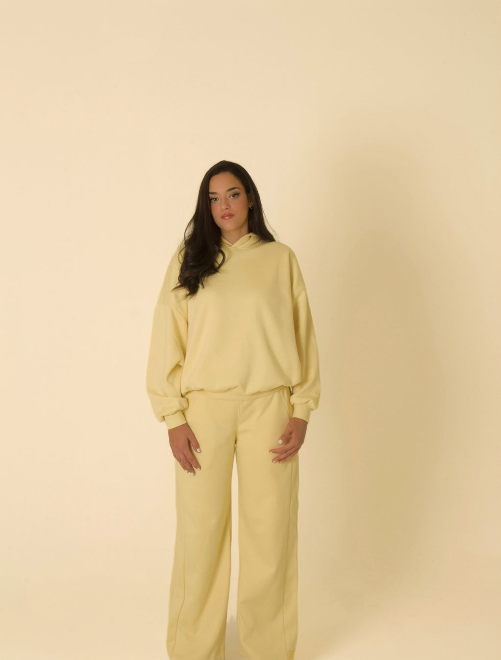 Pastel Yellow Hoodie Set