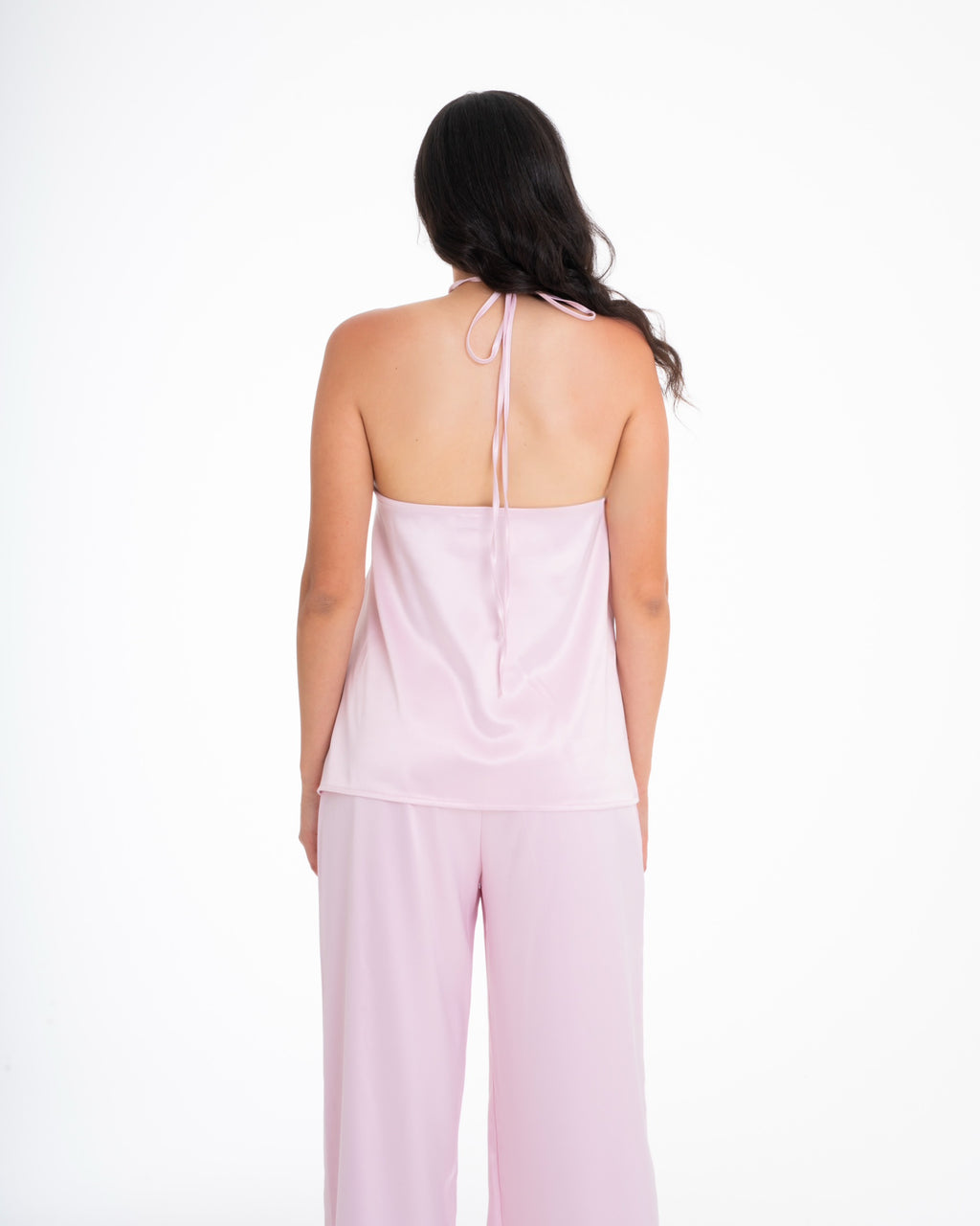 The Pastel Pink Satin Set