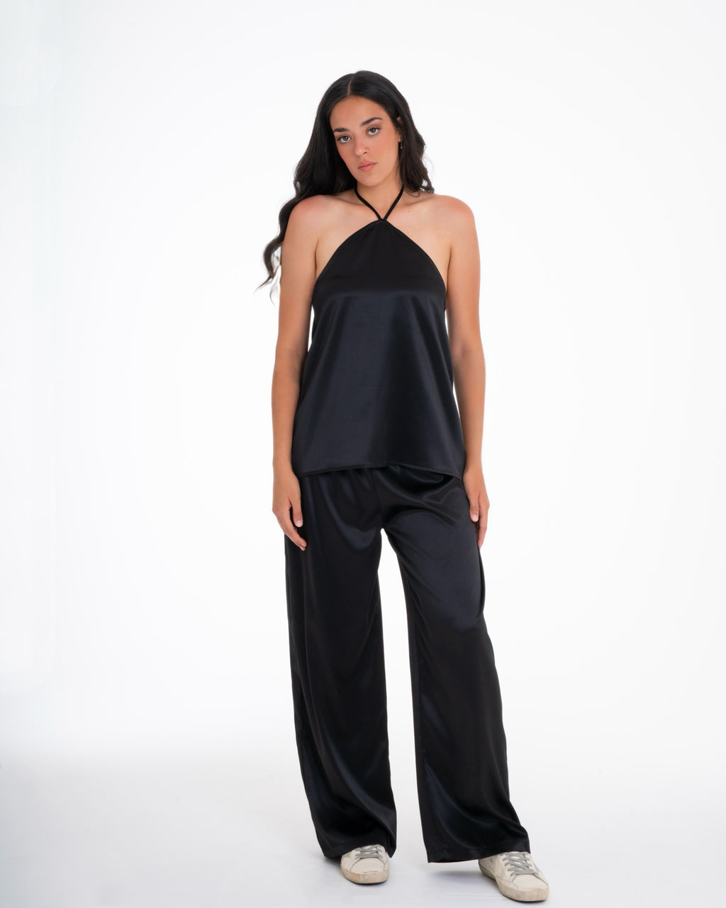 The Black Satin Set