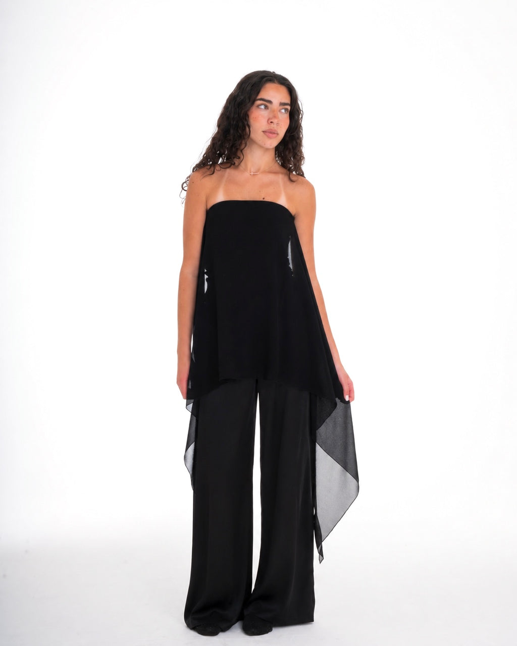 Black Chiffon Top