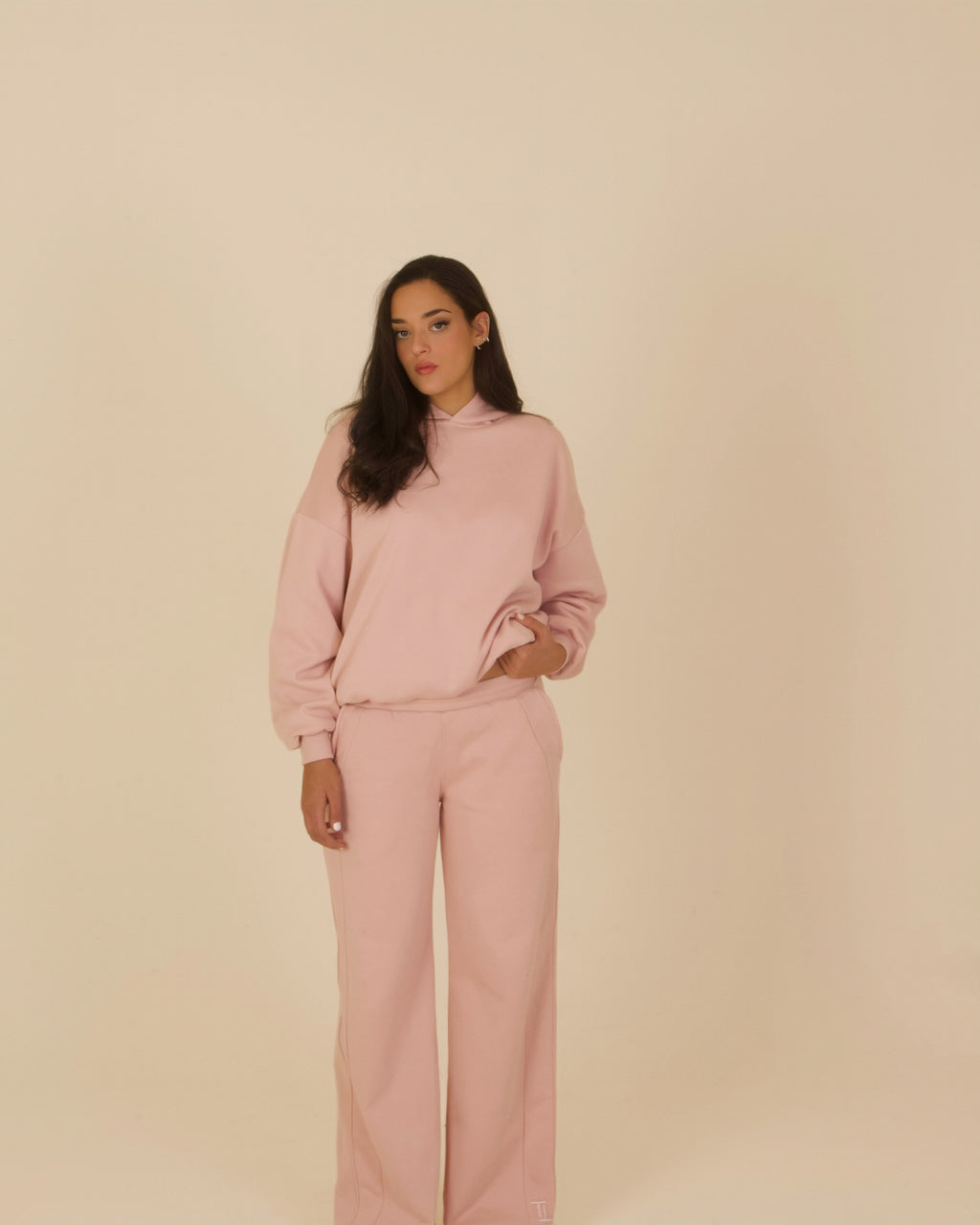 Pastel Pink Hoodie Set