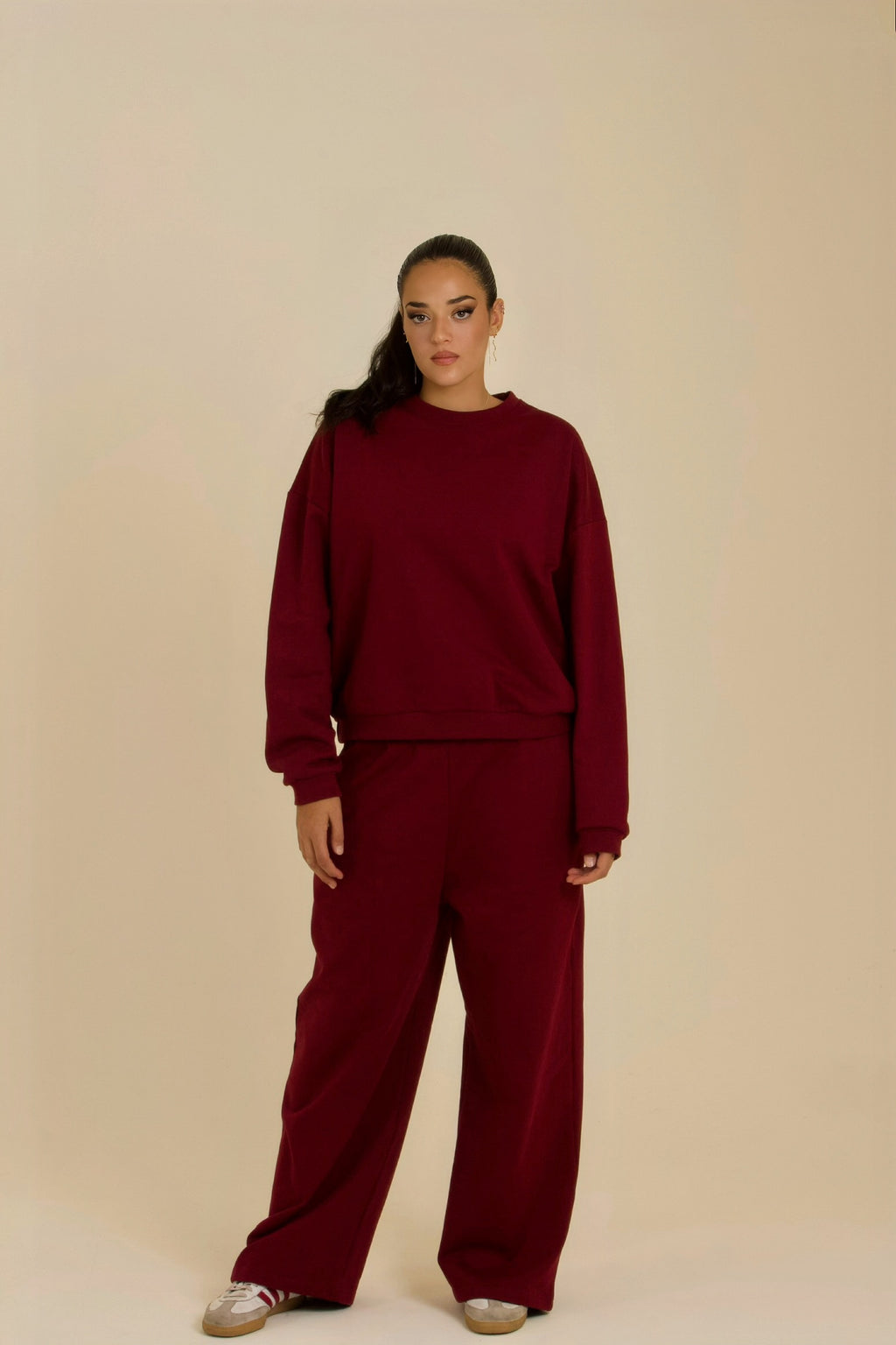 Burgundy Long-Sleeve Set