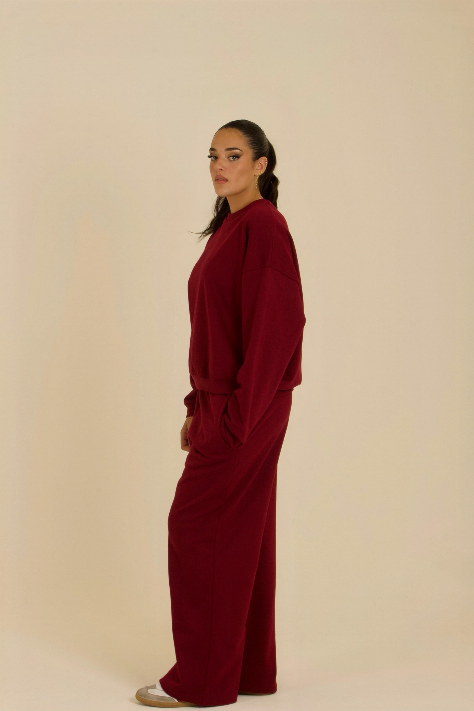 Burgundy Long-Sleeve Set